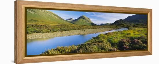 River Flowing on a Landscape, River Sligachan, Glen Sligachan, Isle of Skye, Scotland-null-Framed Premier Image Canvas