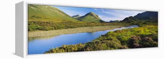 River Flowing on a Landscape, River Sligachan, Glen Sligachan, Isle of Skye, Scotland-null-Framed Premier Image Canvas