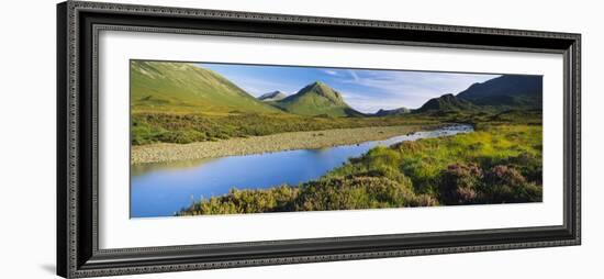 River Flowing on a Landscape, River Sligachan, Glen Sligachan, Isle of Skye, Scotland-null-Framed Photographic Print