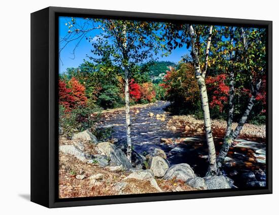River flowing through a forest, Swift River, Kancamagus Highway, White Mountain National Forest...-null-Framed Premier Image Canvas