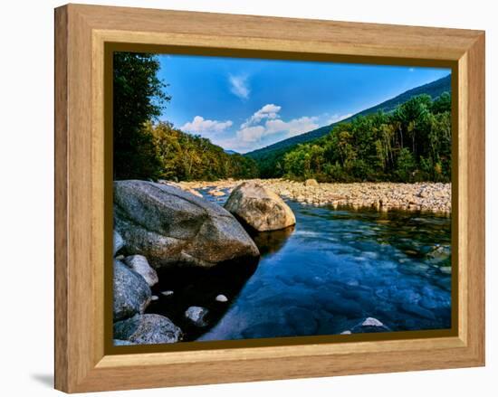 River flowing through a forest, Swift River, Kancamagus Highway, White Mountain National Forest...-null-Framed Premier Image Canvas