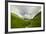 River Flowing through a Valley in the Scottish Highlands, the Mountains are Covered in Clouds-unkreatives-Framed Photographic Print