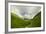 River Flowing through a Valley in the Scottish Highlands, the Mountains are Covered in Clouds-unkreatives-Framed Photographic Print