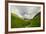 River Flowing through a Valley in the Scottish Highlands, the Mountains are Covered in Clouds-unkreatives-Framed Photographic Print