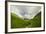 River Flowing through a Valley in the Scottish Highlands, the Mountains are Covered in Clouds-unkreatives-Framed Photographic Print