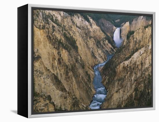 River Flowing Through Canyon, Lower Falls, Yellowstone River, Yellowstone National Park, Wyoming-Scott T. Smith-Framed Premier Image Canvas