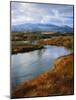 River Flowing Through Landscape, Bear River, Bannock Range, Cache Valley, Great Basin, Idaho-Scott T^ Smith-Mounted Photographic Print