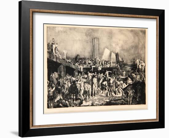 River-Front, 1923-24-George Wesley Bellows-Framed Giclee Print