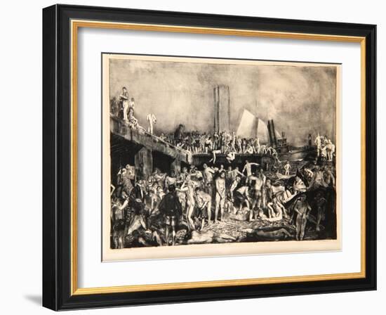 River-Front, 1923-24-George Wesley Bellows-Framed Giclee Print