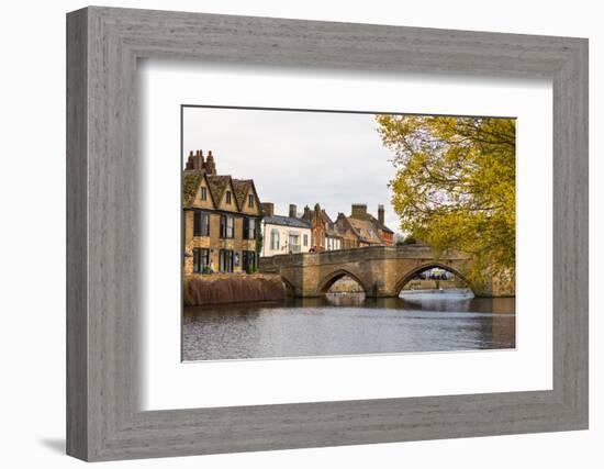 River Great Ouse at St. Leger Chapel Bridge, St. Ives, Cambridgeshire, England, United Kingdom, Eur-Andrew Michael-Framed Photographic Print