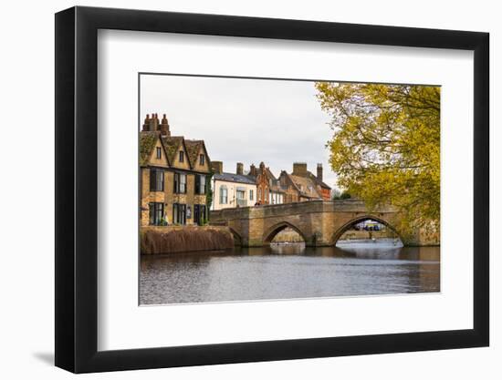 River Great Ouse at St. Leger Chapel Bridge, St. Ives, Cambridgeshire, England, United Kingdom, Eur-Andrew Michael-Framed Photographic Print