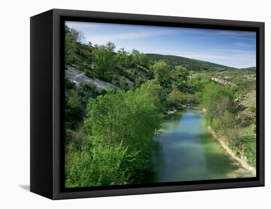 River Herault, Near St. Guilhem Le Desert, Languedoc-Roussillon, France-Michael Busselle-Framed Premier Image Canvas