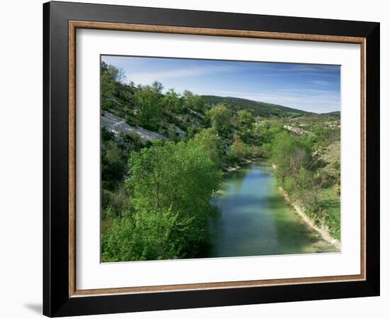 River Herault, Near St. Guilhem Le Desert, Languedoc-Roussillon, France-Michael Busselle-Framed Photographic Print