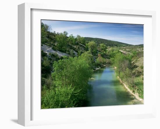 River Herault, Near St. Guilhem Le Desert, Languedoc-Roussillon, France-Michael Busselle-Framed Photographic Print