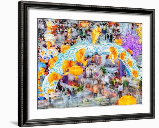 River Hongbao Decorations for Chinese New Year Celebrations at Marina Bay, Singapore-Gavin Hellier-Framed Photographic Print