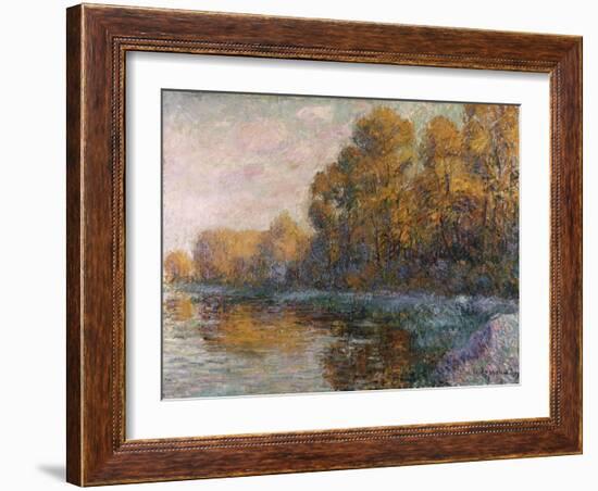 River in Autumn, 1909-Eugène Boudin-Framed Giclee Print