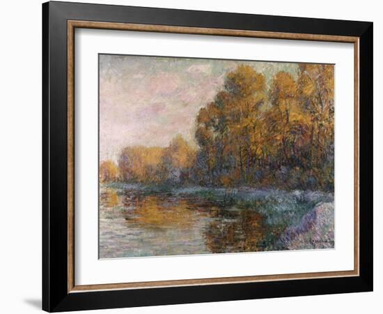 River in Autumn, 1909-Eugène Boudin-Framed Giclee Print