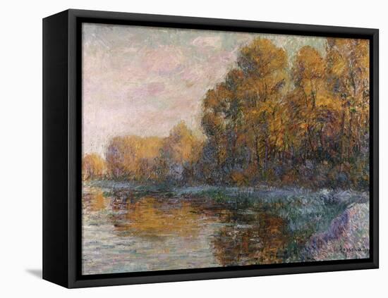 River in Autumn, 1909-Eugène Boudin-Framed Premier Image Canvas