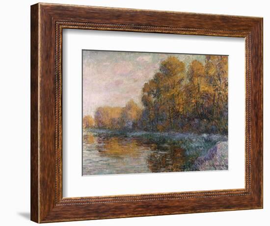 River in Autumn, 1909-Eugène Boudin-Framed Giclee Print