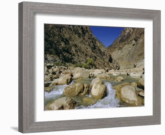 River in the Khyber Pass, Afghanistan-Christina Gascoigne-Framed Photographic Print
