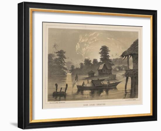 River Jurono, Singapore, 1855-Wilhelm Joseph Heine-Framed Giclee Print