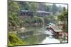 River Kwai Train Crossing the Wampoo Viaduct on the Death Railway Above the River Kwai Valley-Alex Robinson-Mounted Photographic Print