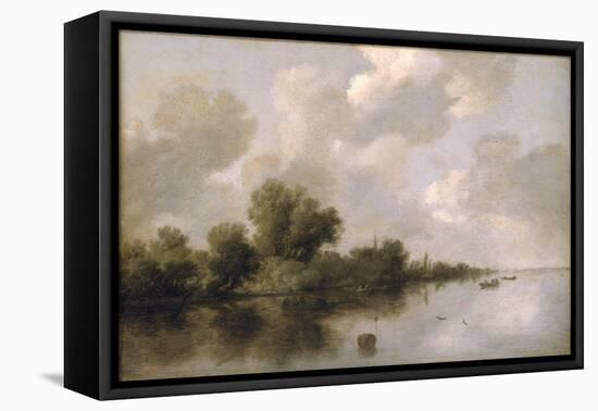 River Landscape, 1632-Salomon van Ruysdael-Framed Premier Image Canvas