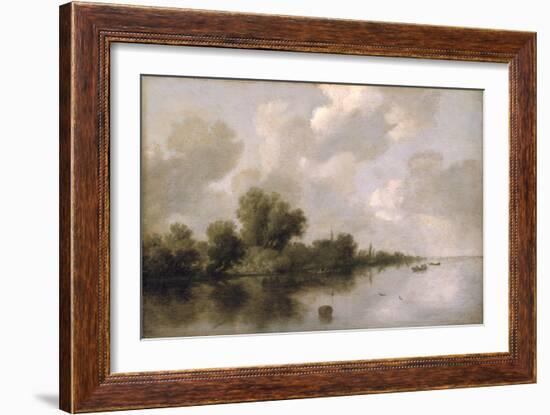 River Landscape, 1632-Salomon van Ruysdael-Framed Giclee Print