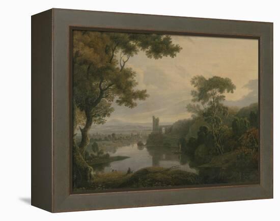 River Landscape, 1773-George the Elder Barret-Framed Premier Image Canvas