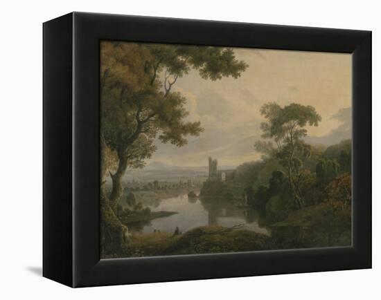 River Landscape, 1773-George the Elder Barret-Framed Premier Image Canvas