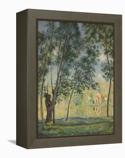 River Landscape, 1890-Alfred Sisley-Framed Premier Image Canvas