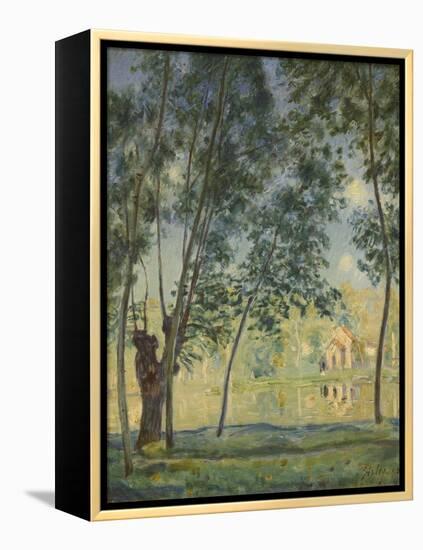 River Landscape, 1890-Alfred Sisley-Framed Premier Image Canvas