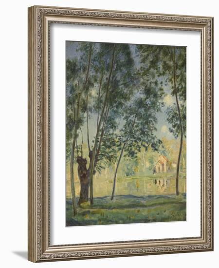 River Landscape, 1890-Alfred Sisley-Framed Giclee Print