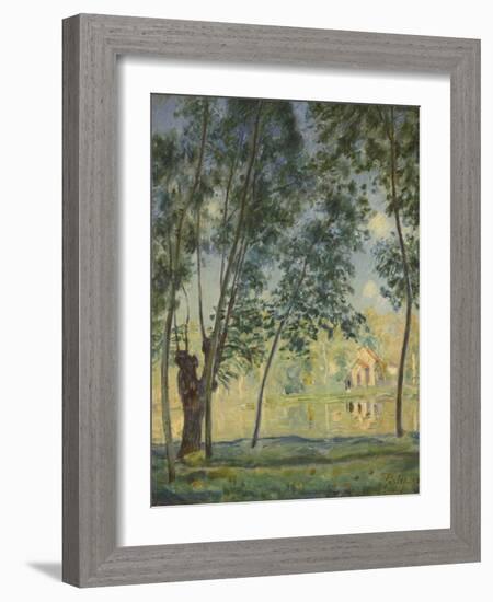 River Landscape, 1890-Alfred Sisley-Framed Giclee Print