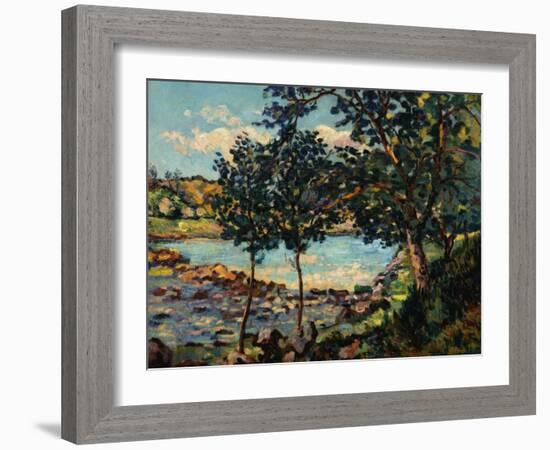 River Landscape by Jean-Baptiste-Armand Guillaumin-Geoffrey Clements-Framed Giclee Print