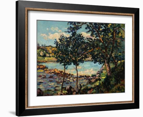 River Landscape by Jean-Baptiste-Armand Guillaumin-Geoffrey Clements-Framed Giclee Print