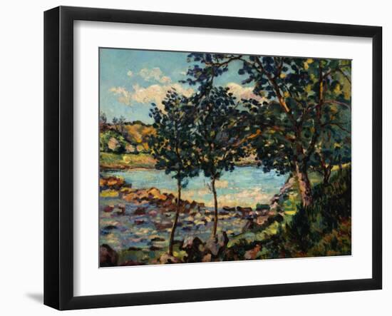 River Landscape by Jean-Baptiste-Armand Guillaumin-Geoffrey Clements-Framed Giclee Print