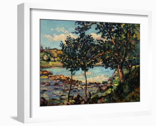 River Landscape by Jean-Baptiste-Armand Guillaumin-Geoffrey Clements-Framed Giclee Print