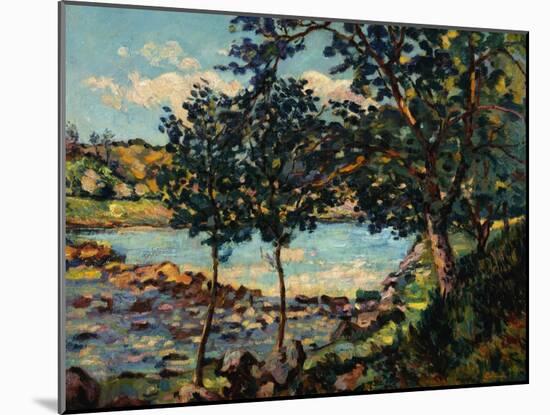 River Landscape by Jean-Baptiste-Armand Guillaumin-Geoffrey Clements-Mounted Giclee Print