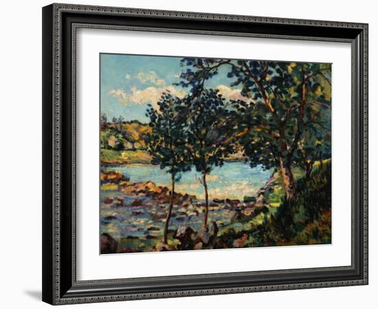 River Landscape by Jean-Baptiste-Armand Guillaumin-Geoffrey Clements-Framed Giclee Print