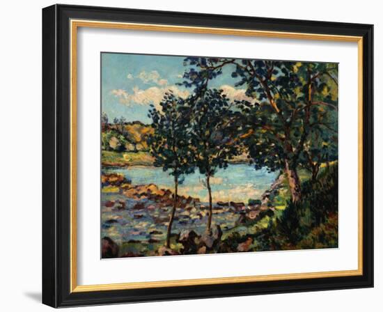 River Landscape by Jean-Baptiste-Armand Guillaumin-Geoffrey Clements-Framed Giclee Print