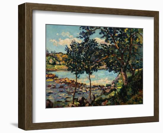 River Landscape by Jean-Baptiste-Armand Guillaumin-Geoffrey Clements-Framed Premium Giclee Print