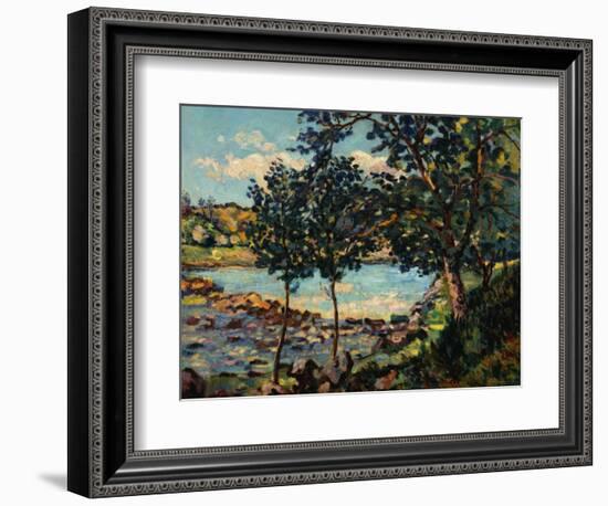 River Landscape by Jean-Baptiste-Armand Guillaumin-Geoffrey Clements-Framed Premium Giclee Print