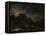 River landscape by Moonlight by Aert van der Neer-Aert van der Neer-Framed Premier Image Canvas