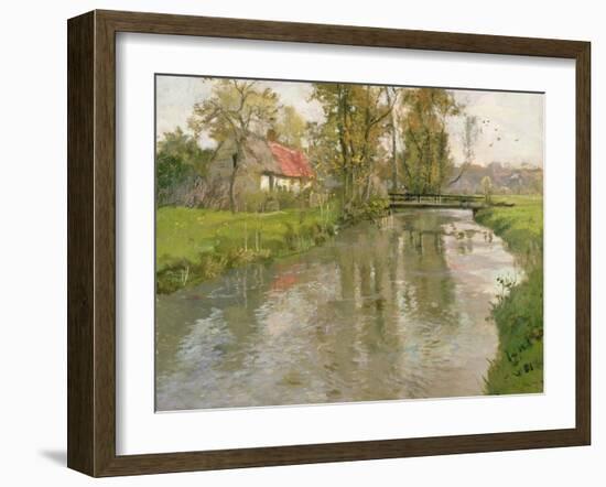 River Landscape, C.1897-Fritz Thaulow-Framed Giclee Print