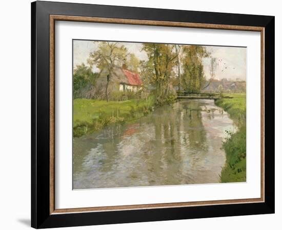River Landscape, C.1897-Fritz Thaulow-Framed Giclee Print