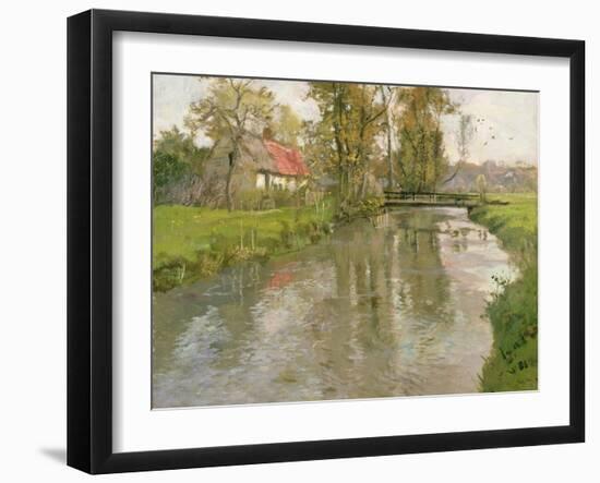 River Landscape, C.1897-Fritz Thaulow-Framed Giclee Print