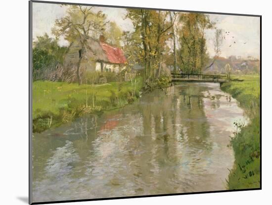 River Landscape, C.1897-Fritz Thaulow-Mounted Giclee Print