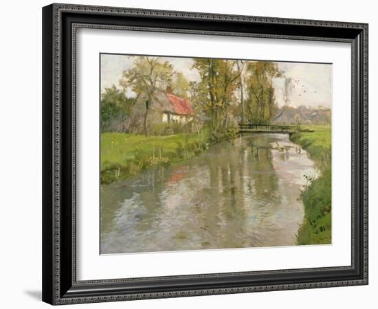 River Landscape, C.1897-Fritz Thaulow-Framed Giclee Print