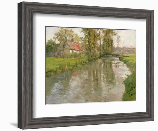 River Landscape, C.1897-Fritz Thaulow-Framed Giclee Print